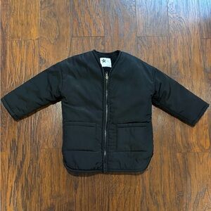 {N&E Star} Minimal Seamless Down Jacket Black